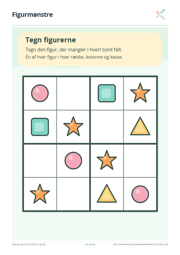 Preview of Sudoku figurmønstre