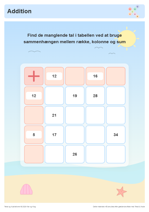Preview of Manglende sommertal