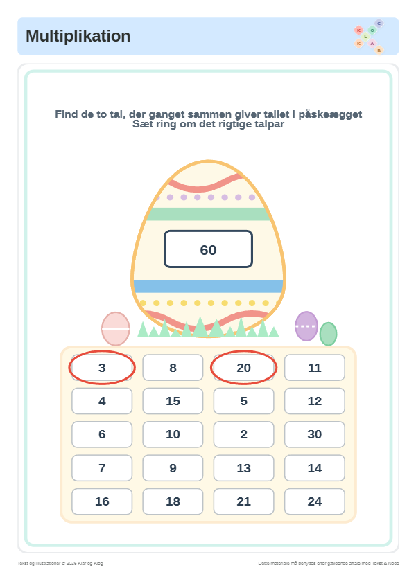 Preview of Påskepar