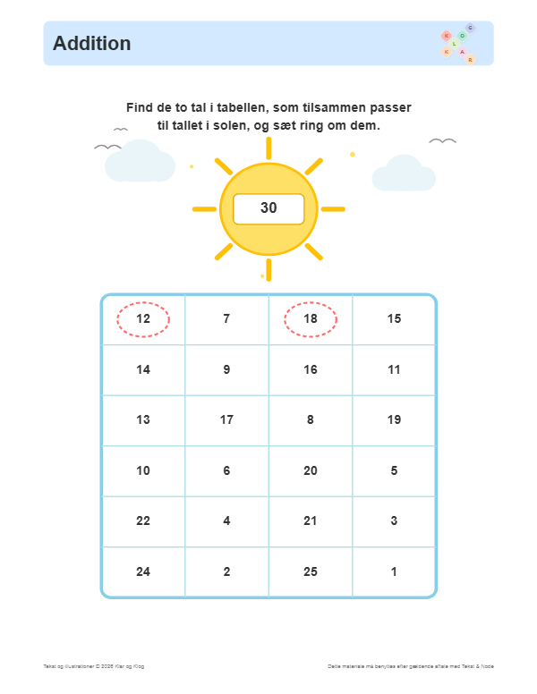 Preview of Soltabel