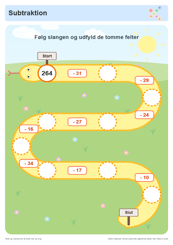 Preview of Følg slangestien