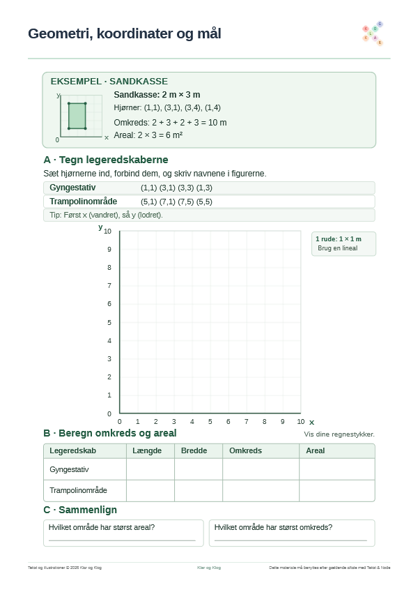 Forhåndsvisning af Design din egen legeplads